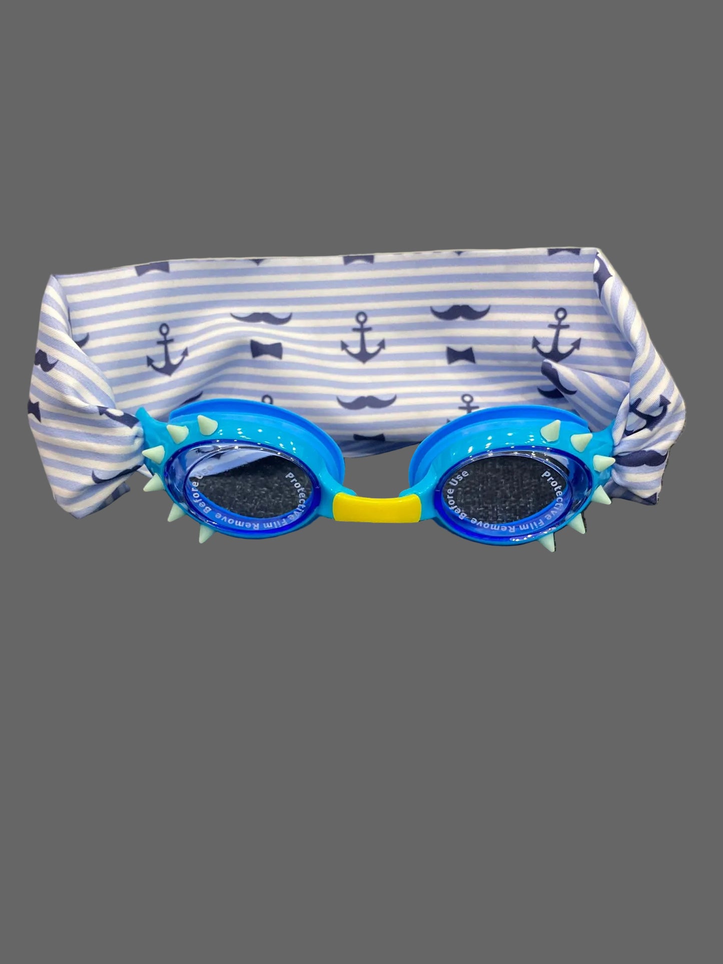 Kids Goggles with Headband Stripe Anchor Print