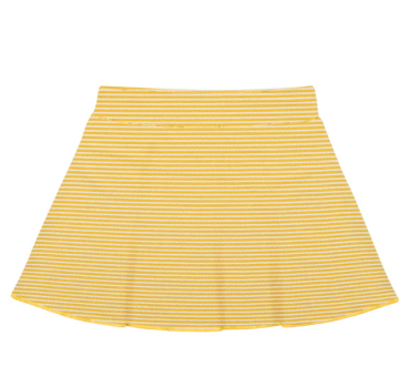 Stripe Wide frill Swimsuit w Skirt