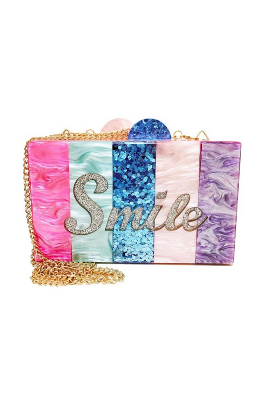 Smile Acrylic Box Clutch