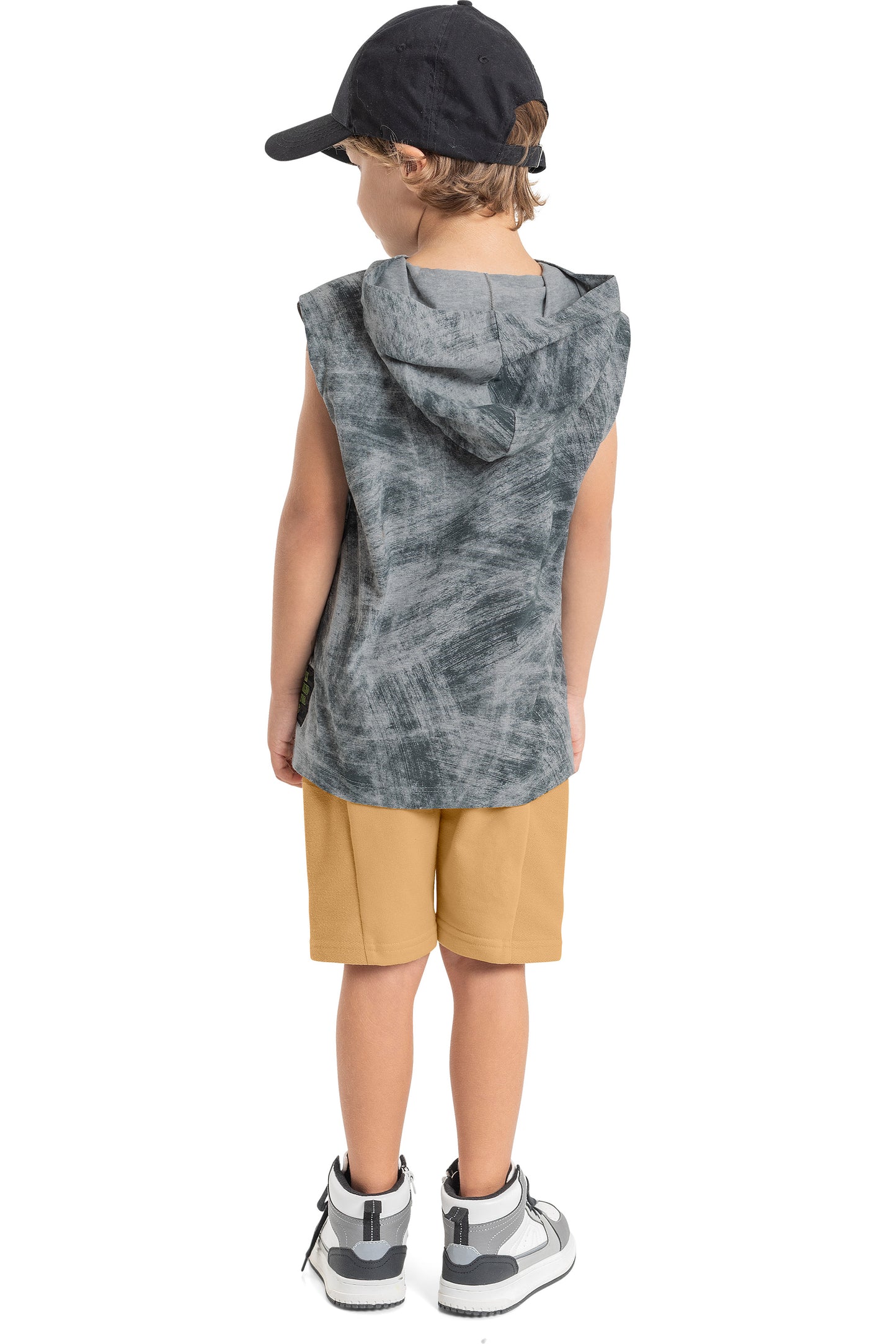 Hooded Tank Top & Sweat Bermuda Shorts