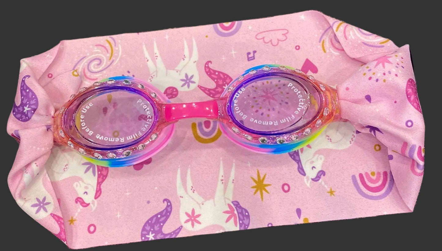 Kids Goggles with Unicorn Headband