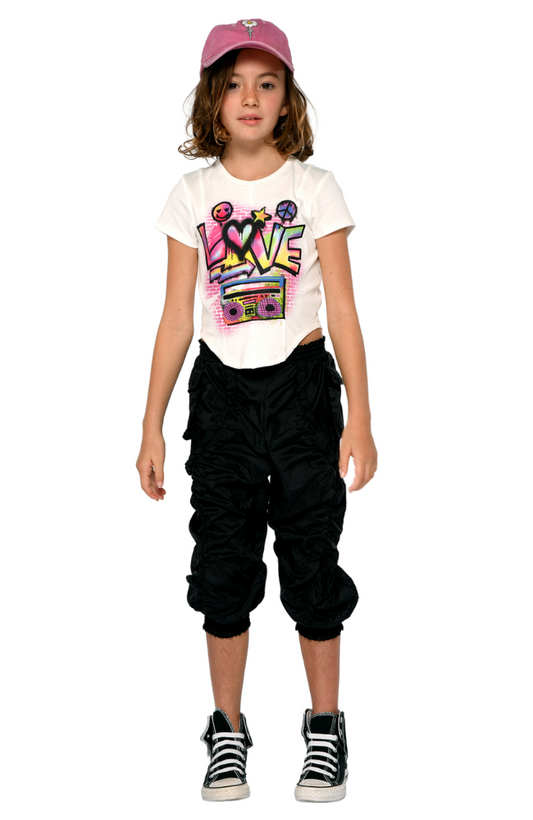 Graphic Top & Cargo Pants