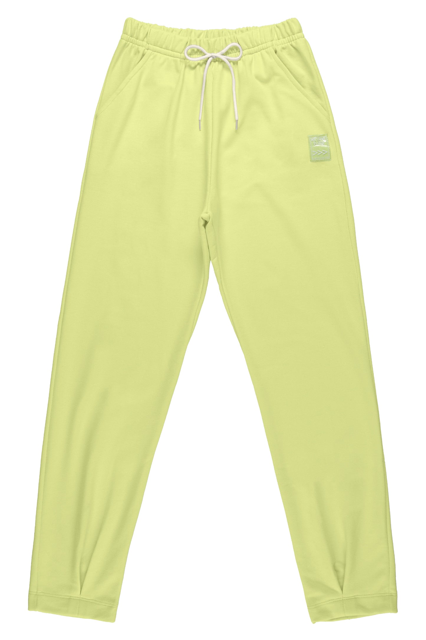 Neon Green Single Off-Shoulder Tee & Sweatpants