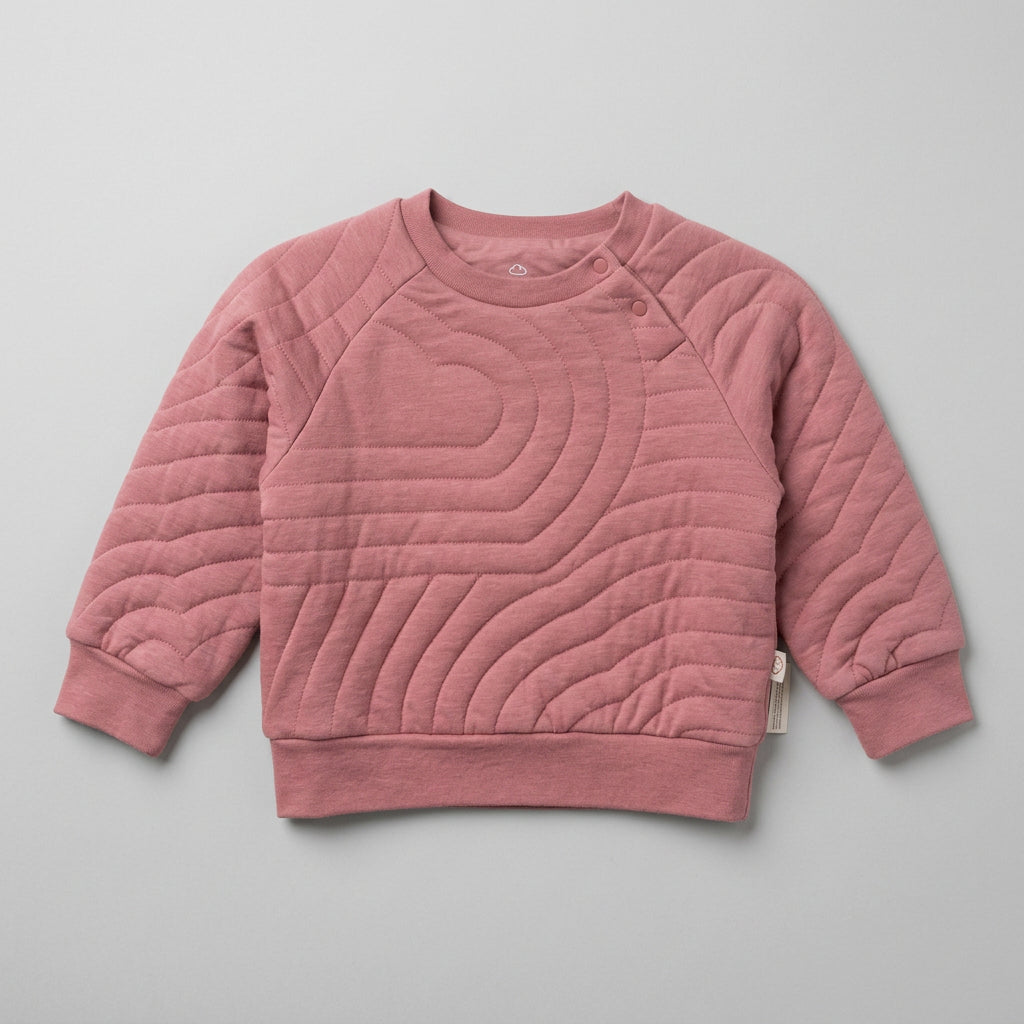 Quilted Sweatshirt & Corduroy Pants w/ ice cream print