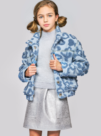 Faux Jacket w/ Embossed Heart