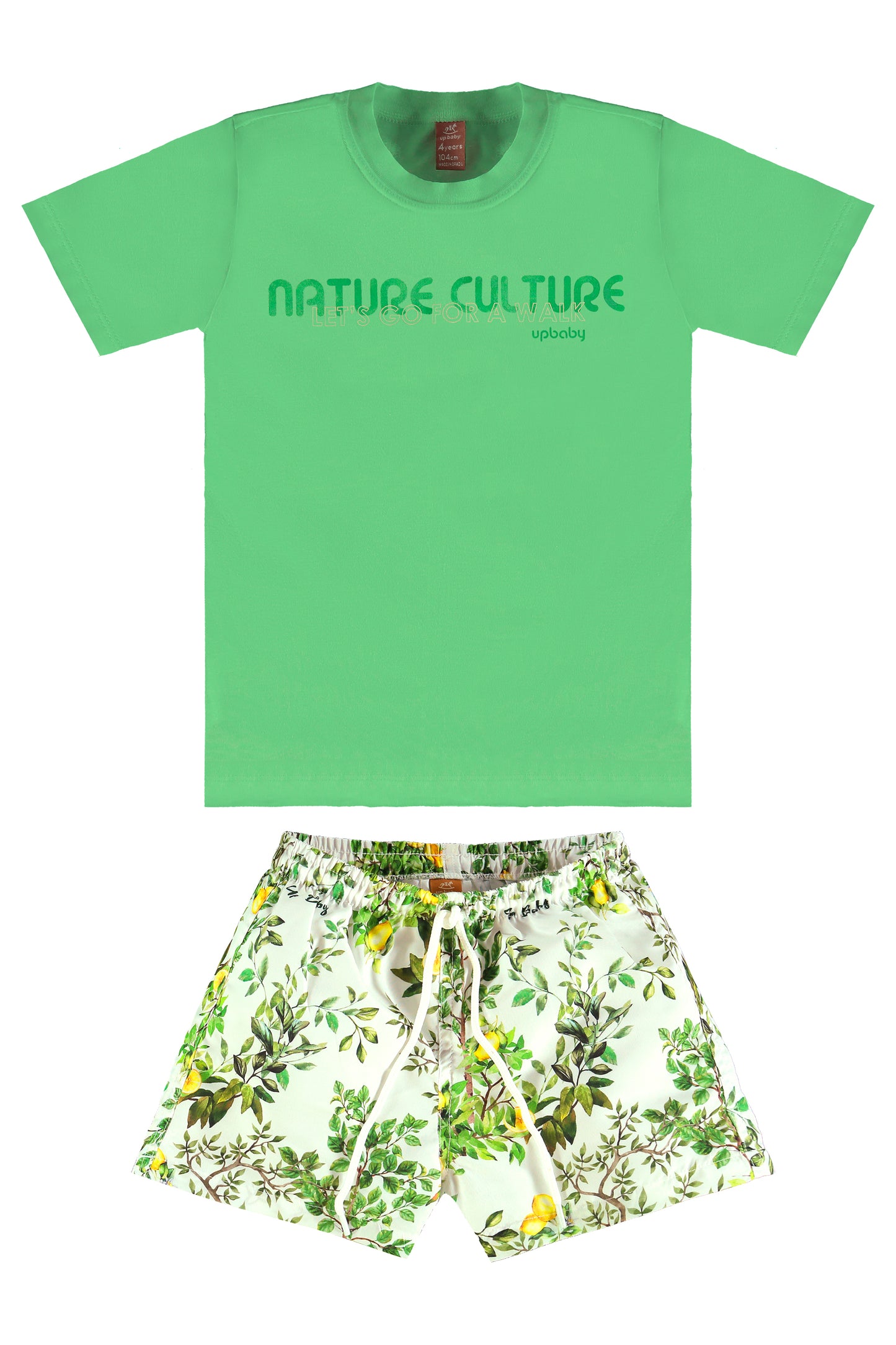 Nature Culture Tee & Swim Shorts