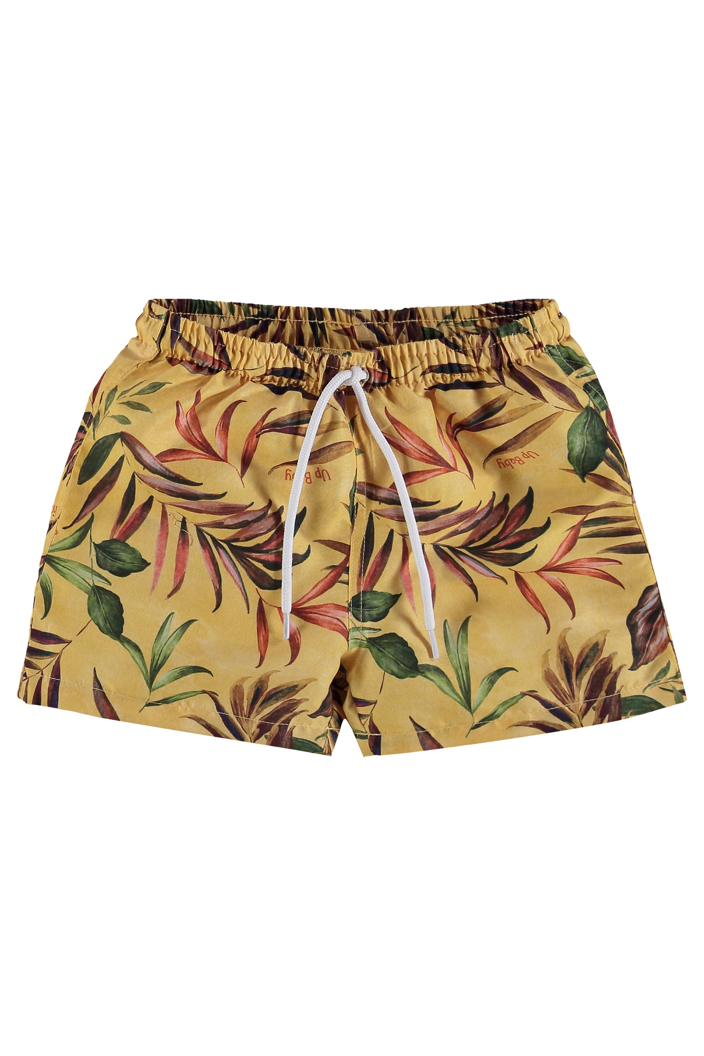 Linen Shirt & Yellow Swim Shorts