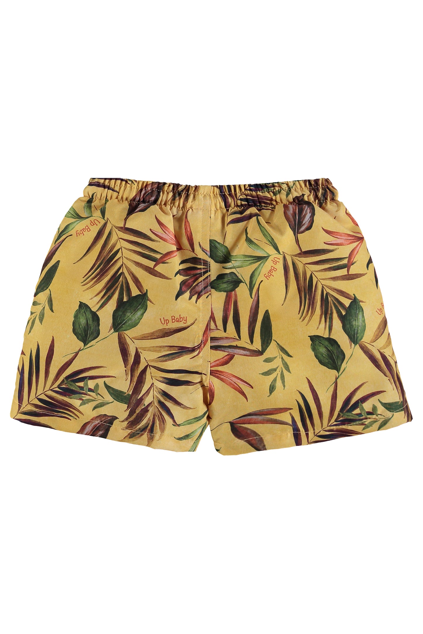 Linen Shirt & Yellow Swim Shorts