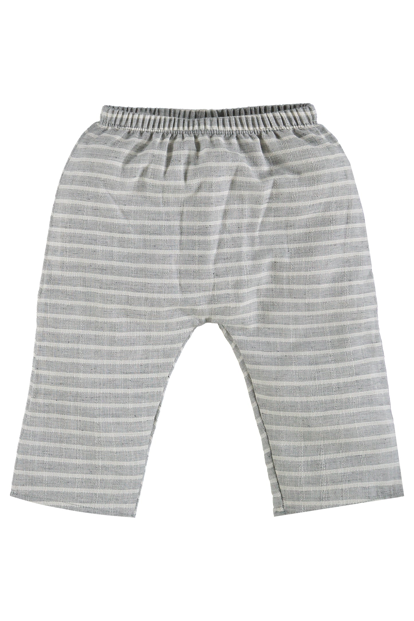 Linen Blouse & Stripe Pants