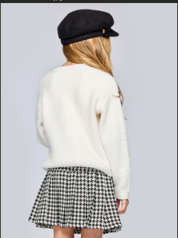 Sequence Bow Sweater & Tweed Skort