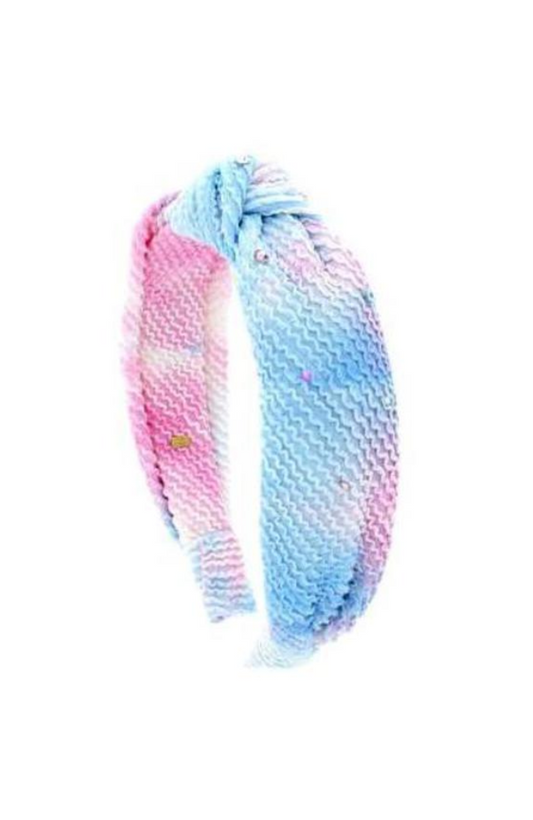 Tie Dye Knot Headband with Crystals
