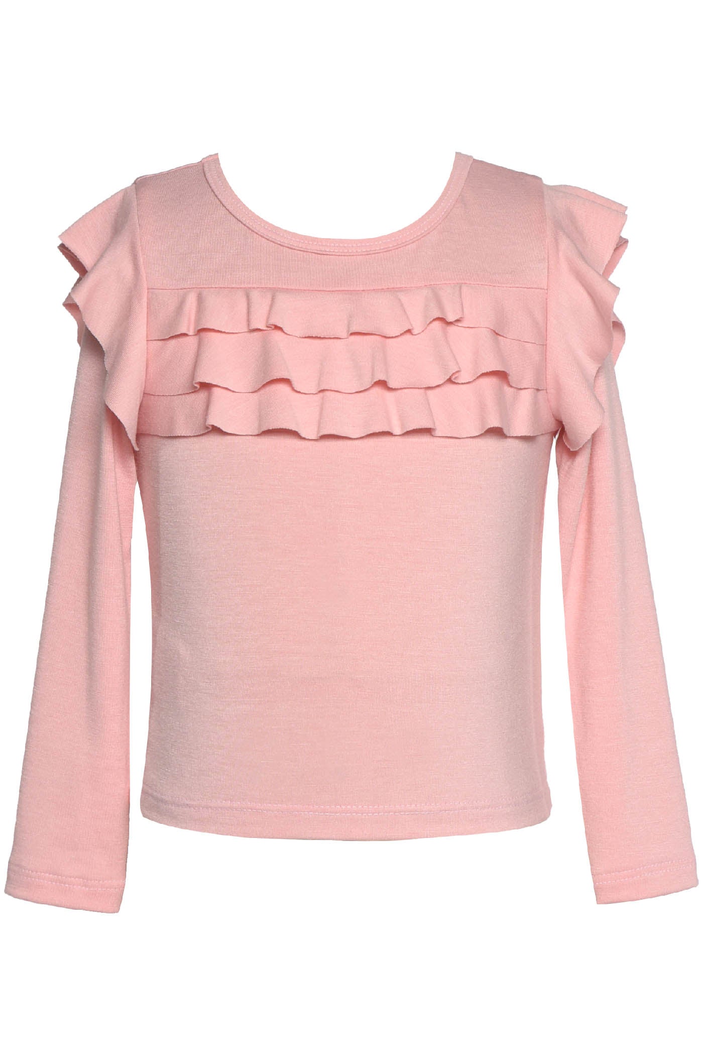 Ruffle Top & Pleated Zipper Skirt