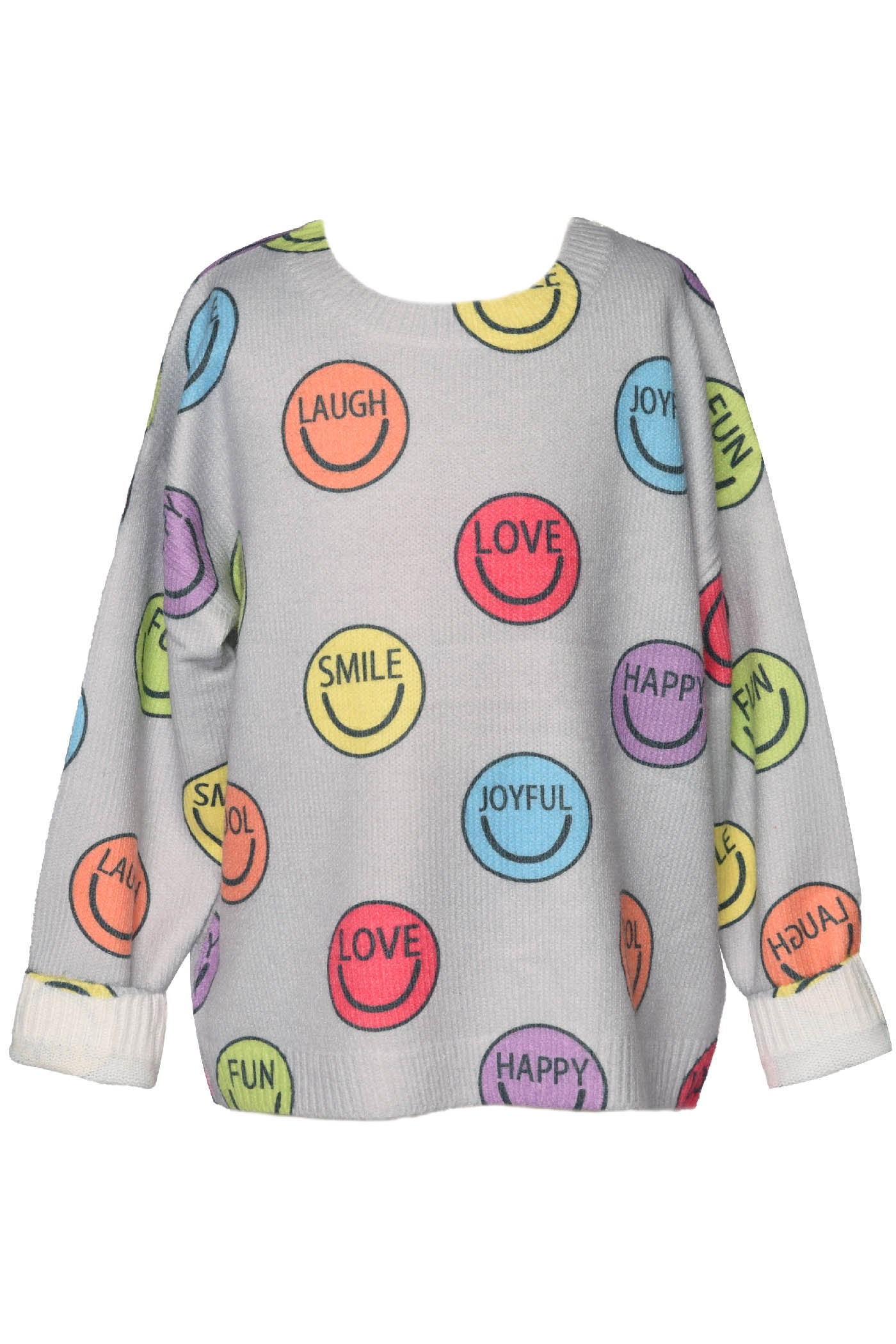 Smiley Sweatshirt & Pleated Skirt