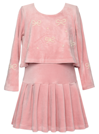 Twoffer Dress w/ pearl bow hotfix