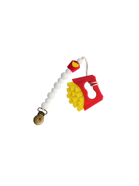 French Fries Teether & Clip Set