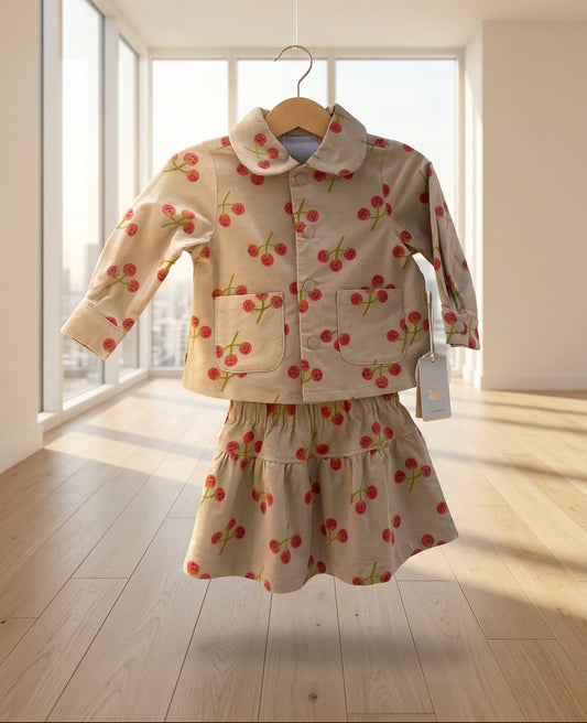 Cherry Jacket w/ Pocket & Skirt