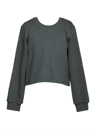 Sequence bow Sweatshirt w/ back slit & Wide leg pants w/ bow slit