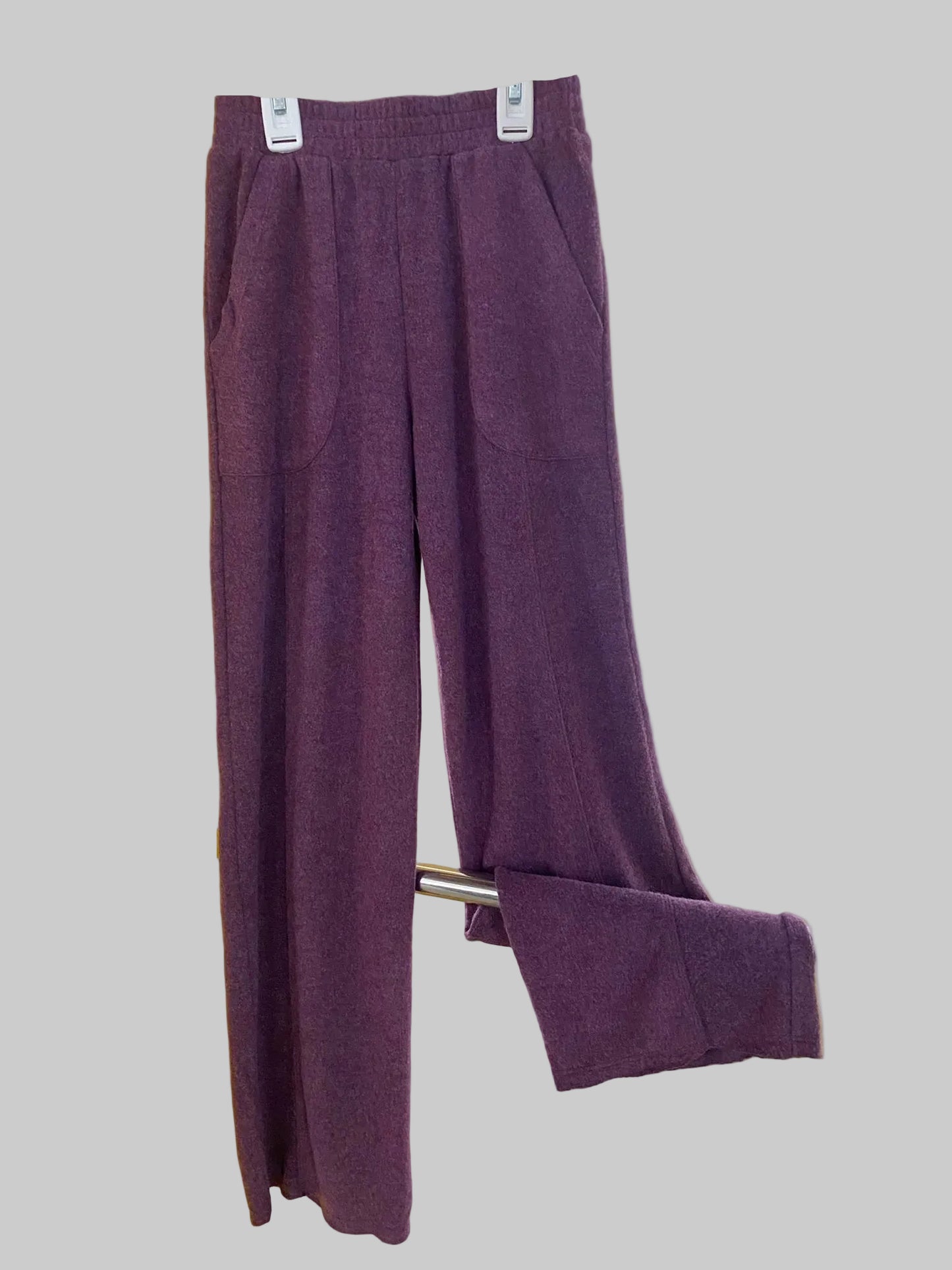 Cropped Split Neck Tunic & Wide Leg Pants
