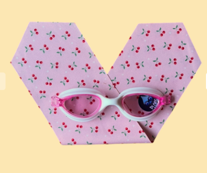 kids goggles with cherries headband