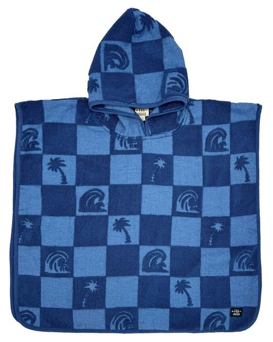 El Ray Towel Poncho in Navy