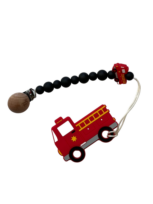 Fire Truck Teether & Clip Set