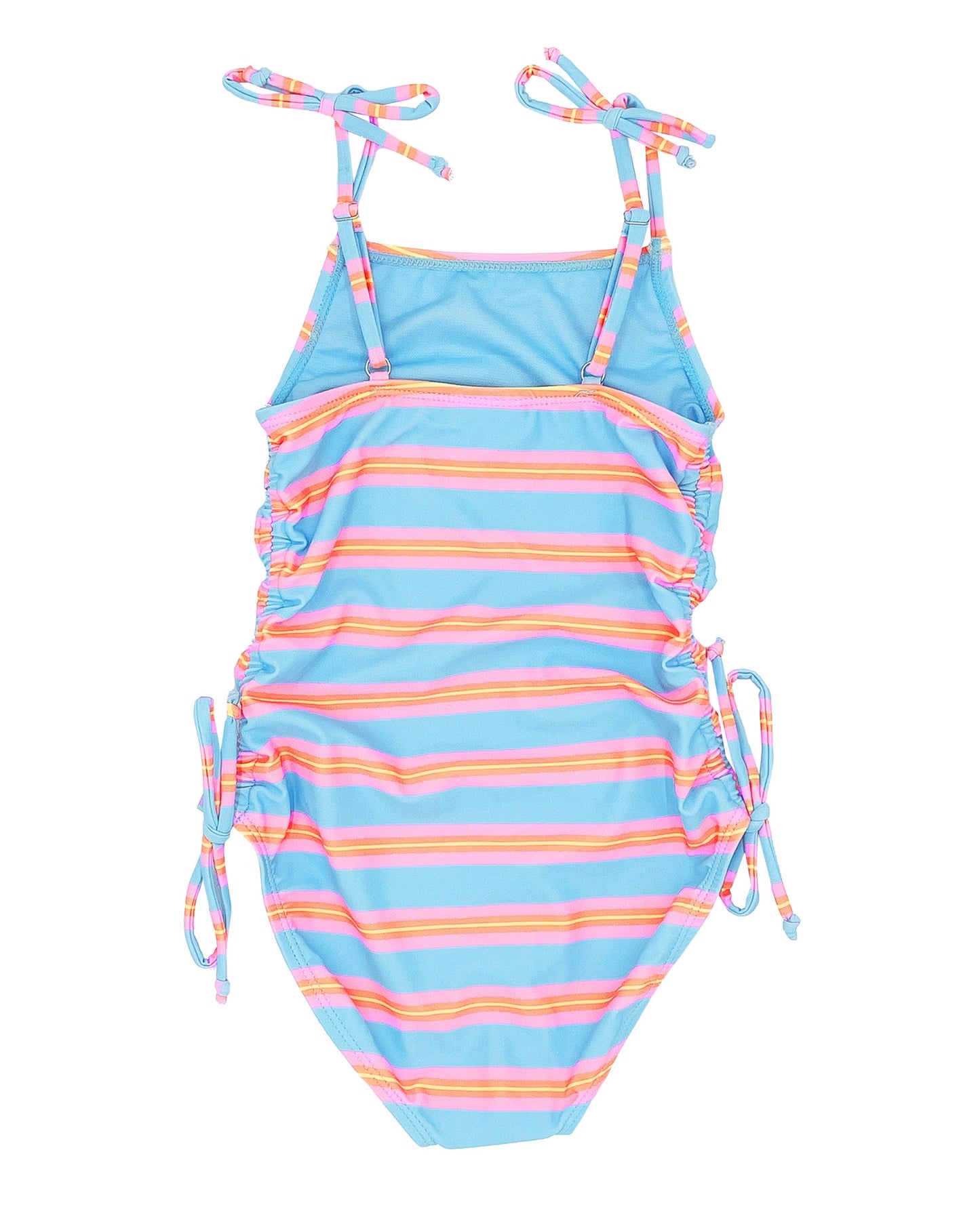 Horizon Stripe Swimsuit & Horizon Stripe Swim Shorts