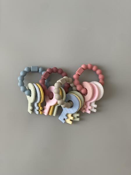 Key Teether in Baby Blue
