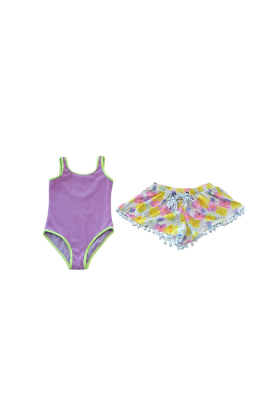 One piece Swimsuit & Aloha Recycled Swim shorts