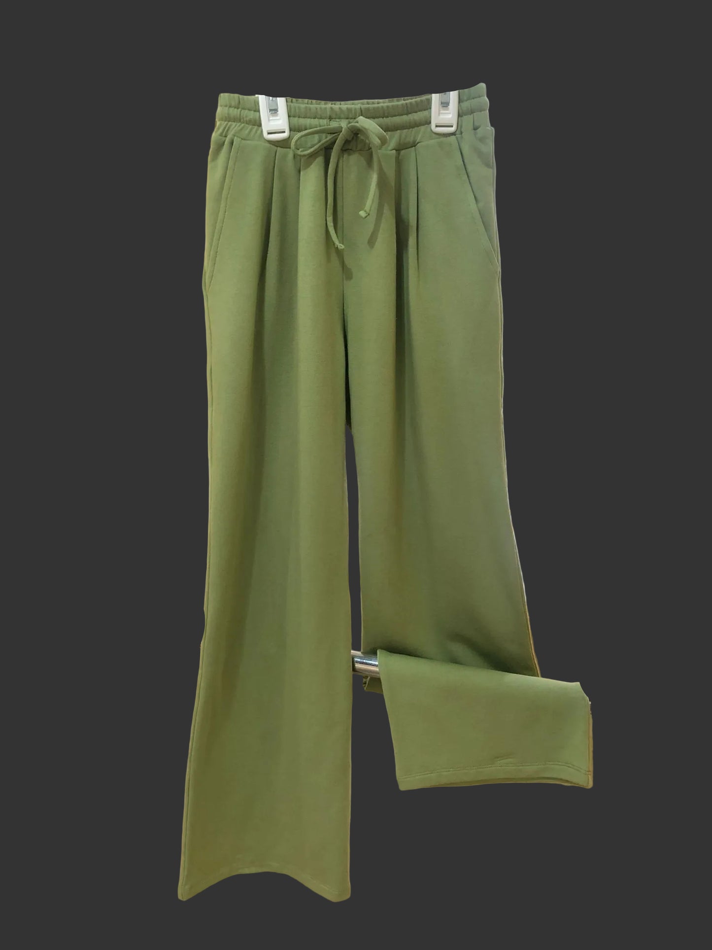 Stripe Cropped Tunic & Pleated Wide Leg Pants