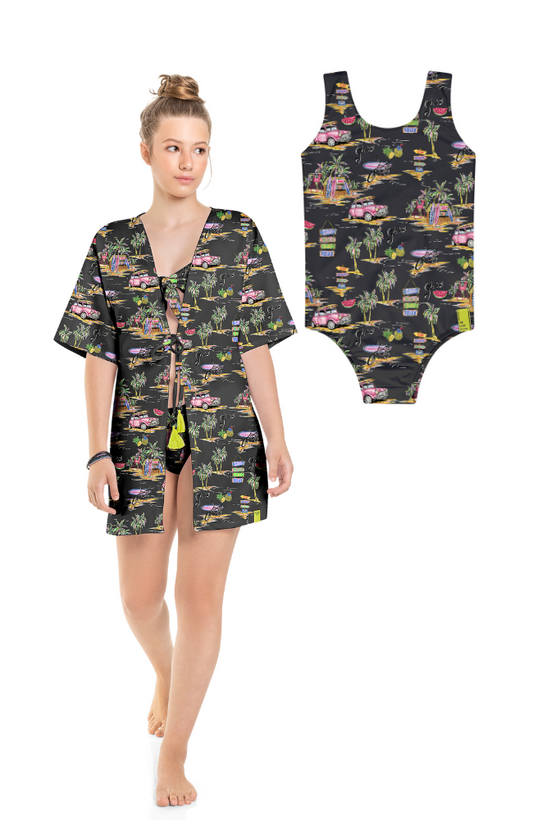 Summer Island Swimsuit & Kimono