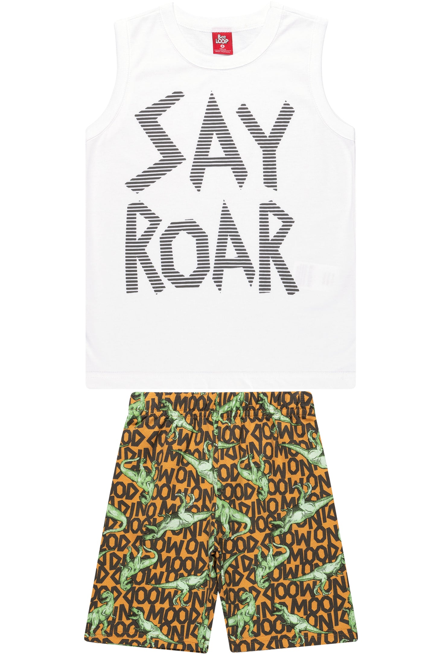 Say Roar Top & Dino Shorts