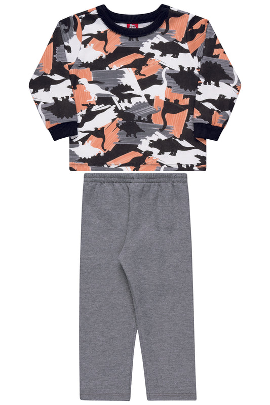 Orange Camo Sweatshirt & Joggers