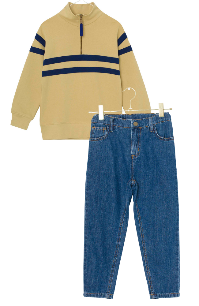 Carl Zip Sweatshirt & Vintage Blake Jeans