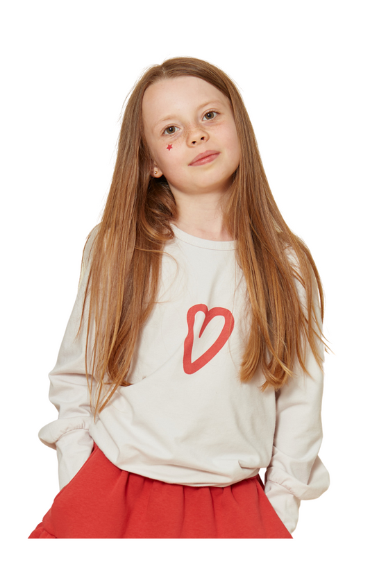 Heart Top & Coral Skirt