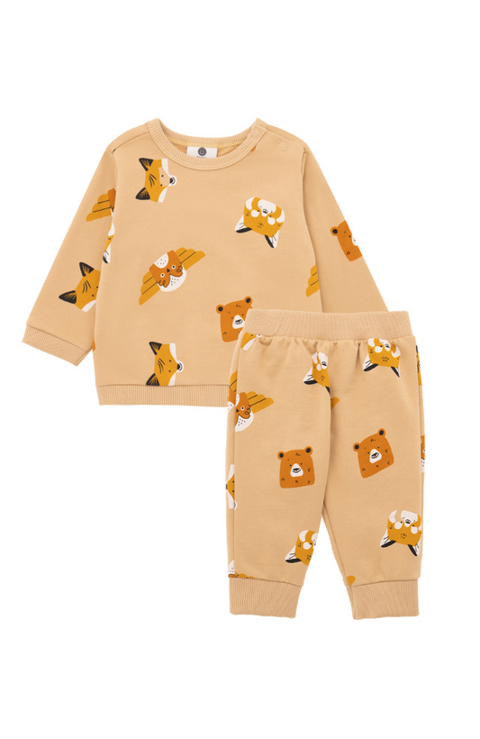 Animal Print Sweatshirt & Pants