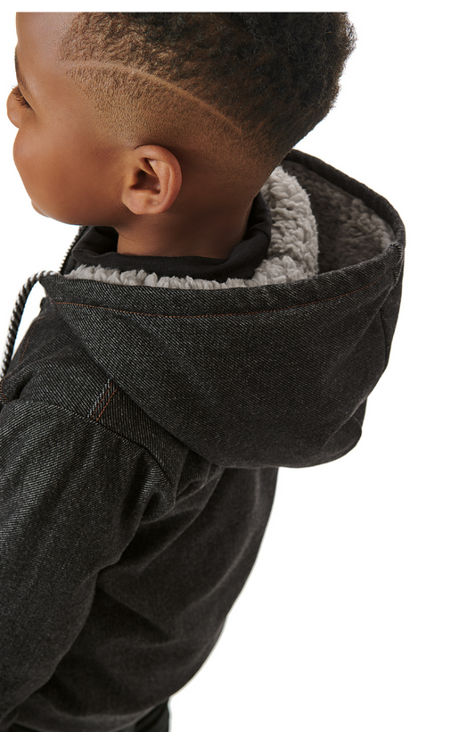 Black Denim Sweat Jacket