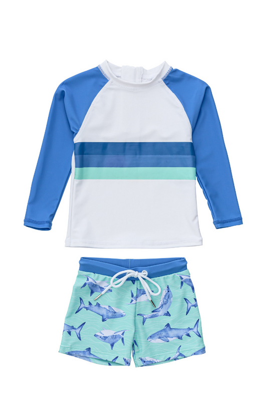 Minty Shark Baby Set