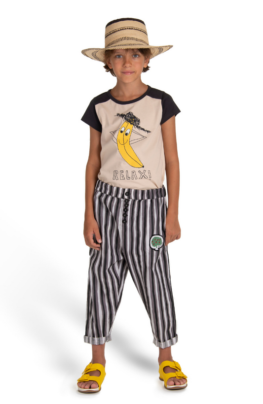 Relax Tee & Stripe Pants