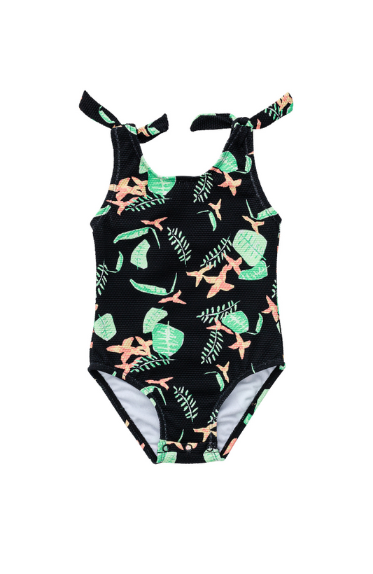 Neon Rainforest Tie Swimsuit (Sustainable)