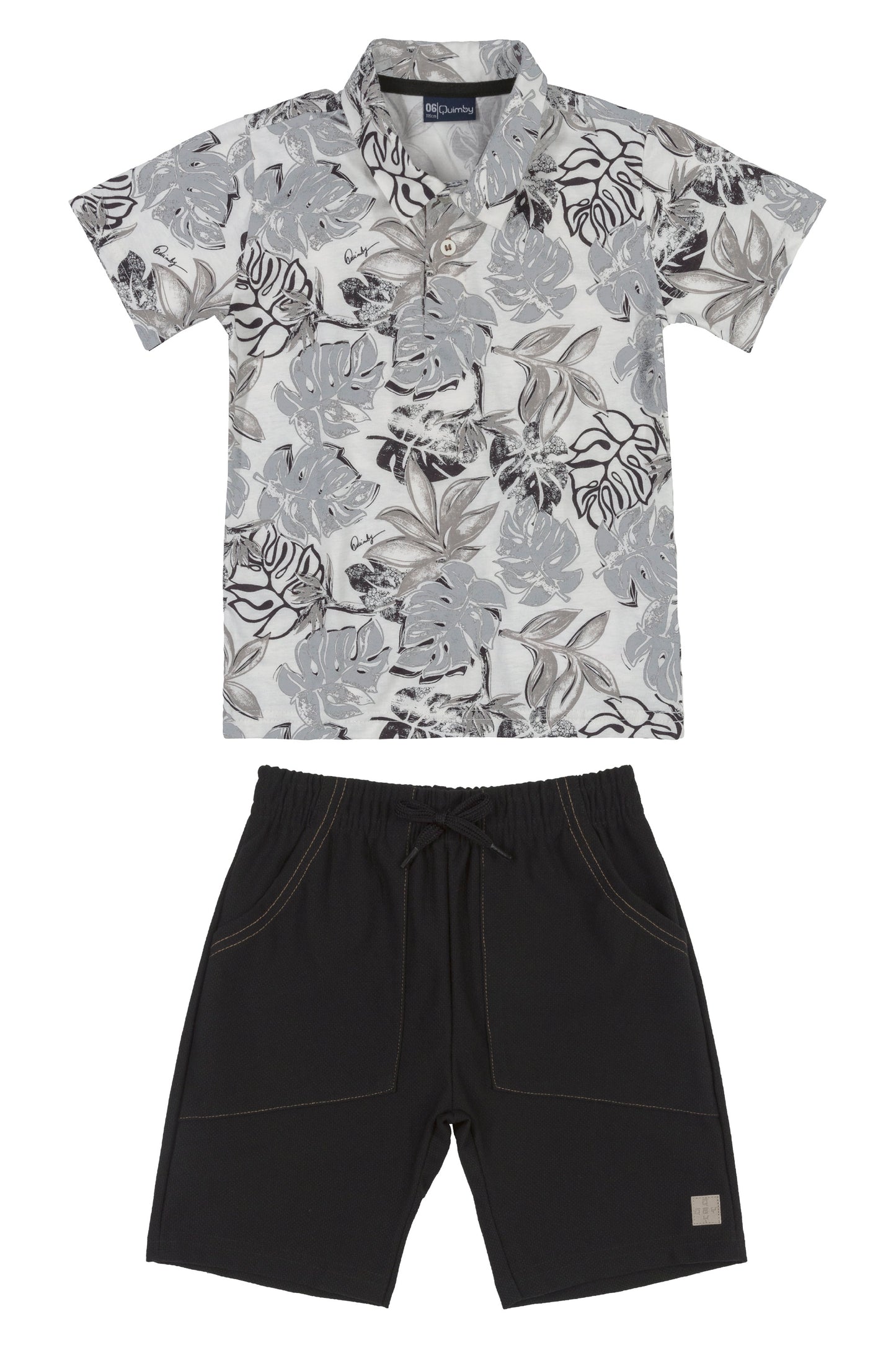 Leafy Polo Shirt & Shorts