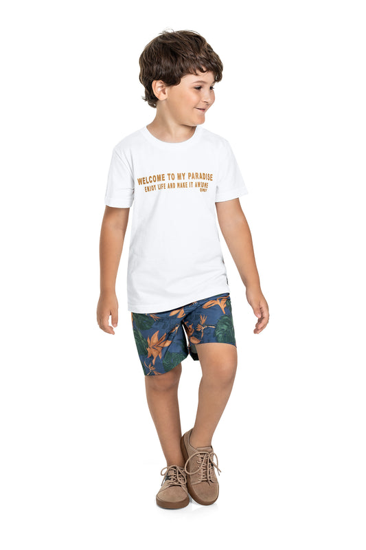 Welcome To My Paradise T-Shirt & Microfiber Shorts