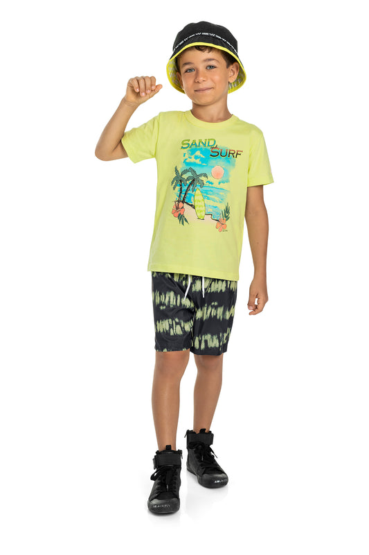 Sand and Surf T-Shirt & Tie Dye Microfiber Shorts
