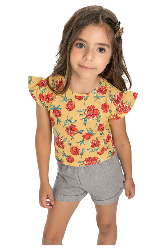 Floral Crop Top & Shorts