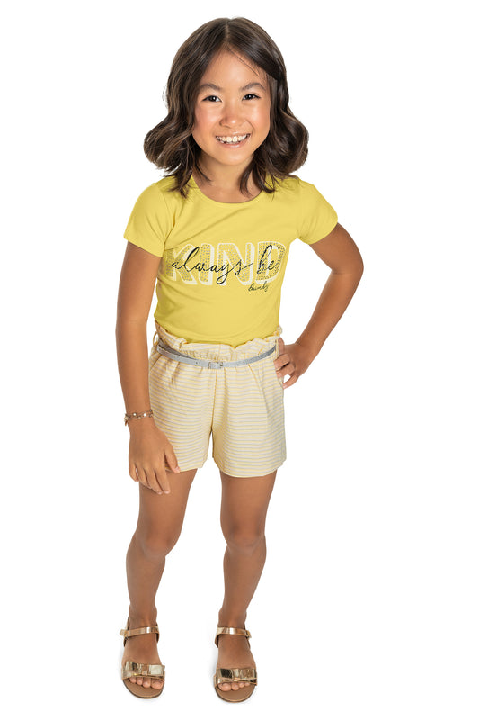 Always Be Kind Top & Belted Shorts