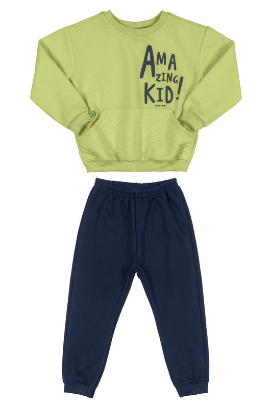Amazing Kid Sweatshirt & Joggers in Neon