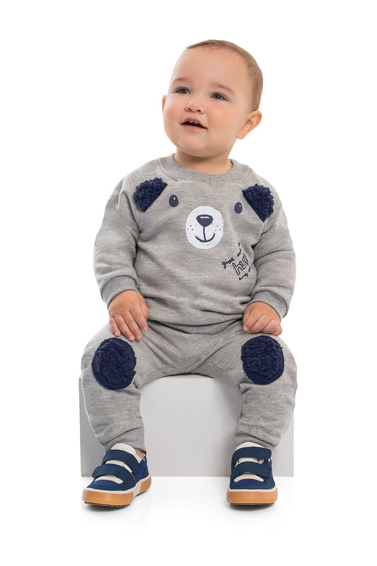 Bear Sweatshirt & Joggers in Grey
