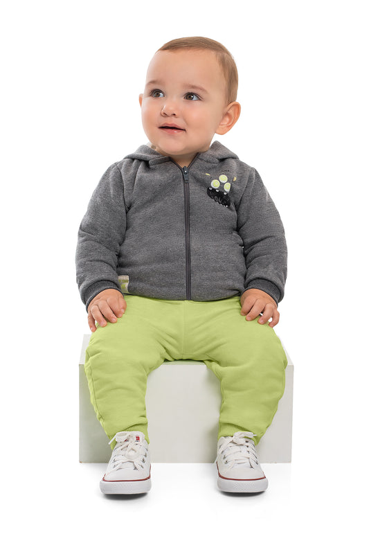 Shark Teeth Hooded Jacket & Joggers in Neon