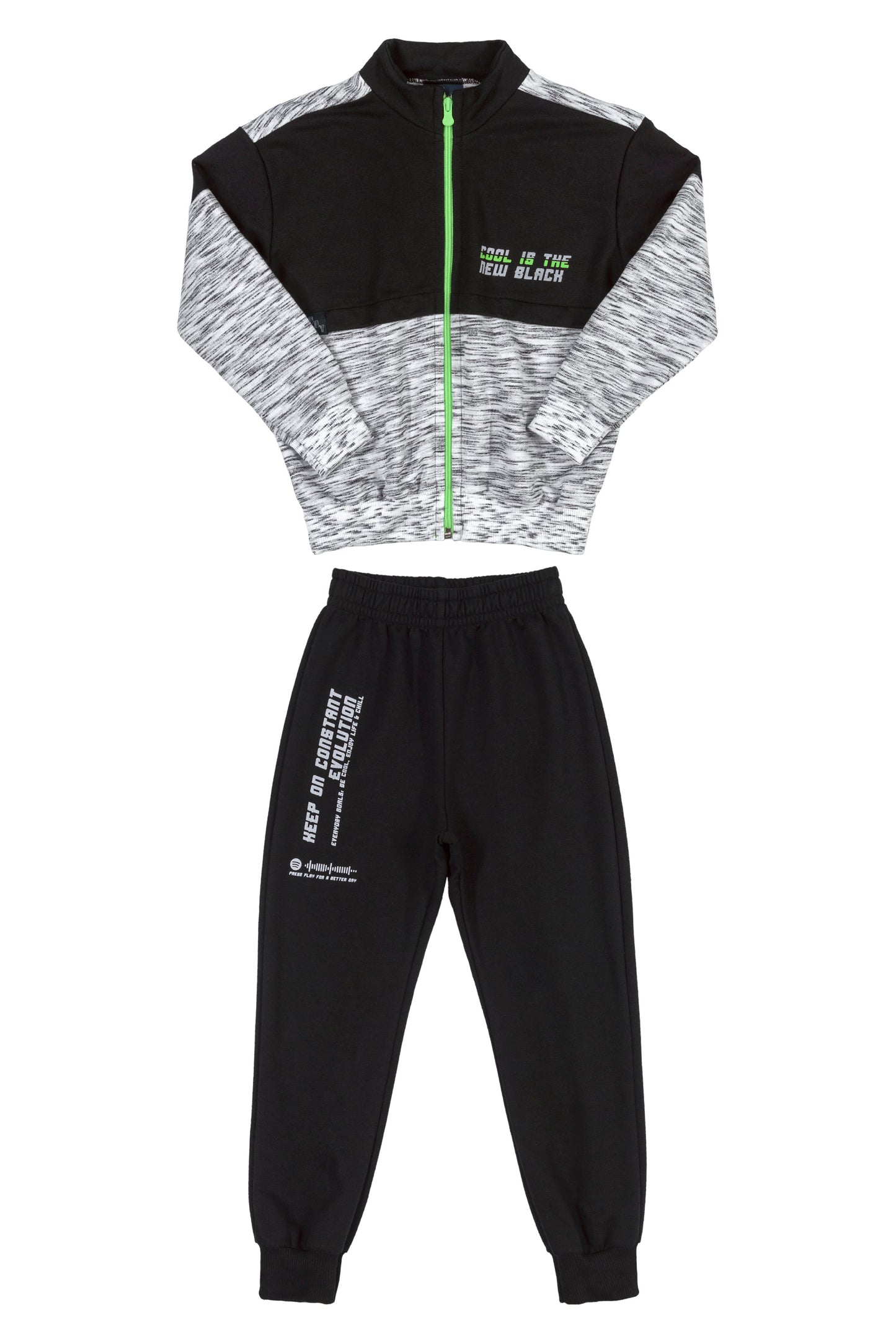 Grey Cool is the New Black Jacket & Joggers