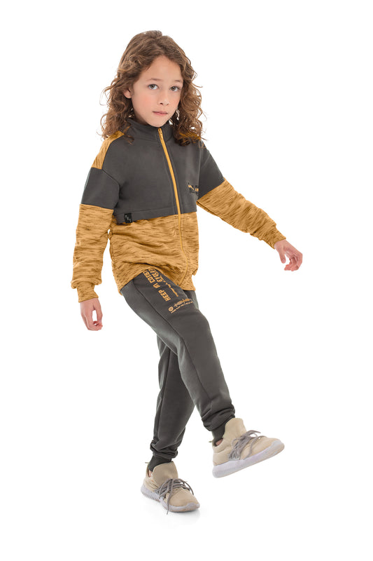 Brown Cool is the New Black Jacket & Joggers