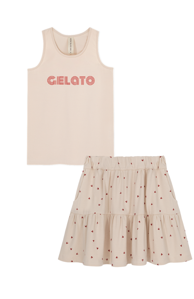 Gelato Top & Heart Skirt